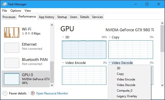 How to Access GPU 3D in Task Manager